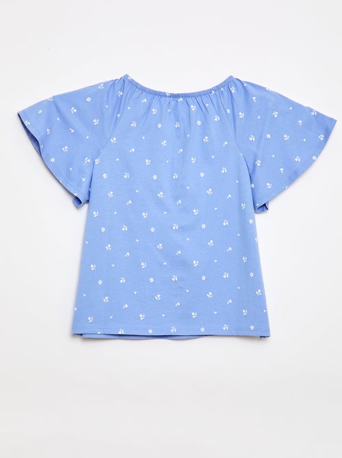 Camicetta con collo e fondo maniche elasticizzati - Collezione facile da indossare - Kiabi