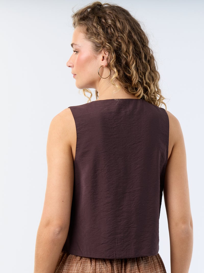 Camicetta con fiocchi Marrone - Kiabi