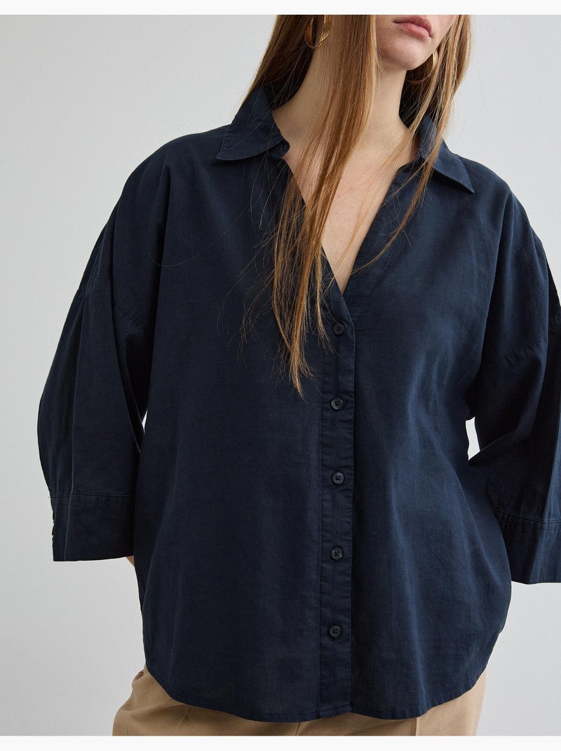 Camicetta con lino, MO Fashion Blu - Kiabi