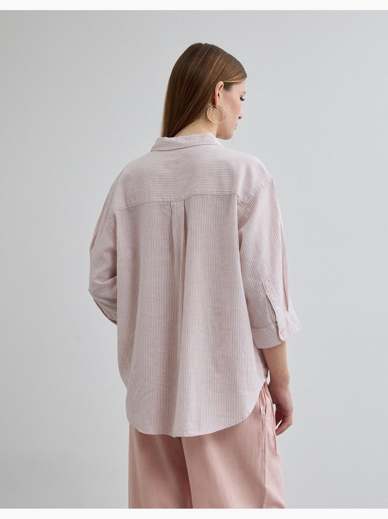 Camicetta con lino, MO Fashion Rosa - Kiabi