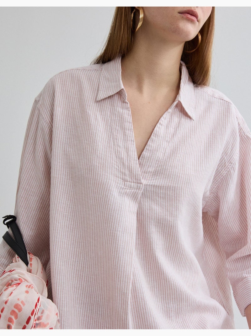 Camicetta con lino, MO Fashion Rosa - Kiabi