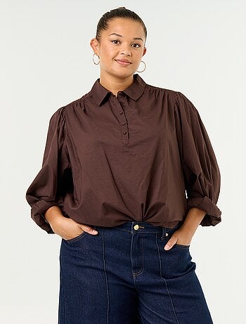 Camicia con maniche a palloncino