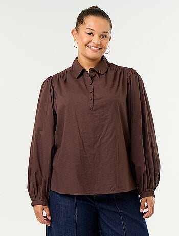 Camicia con maniche a palloncino