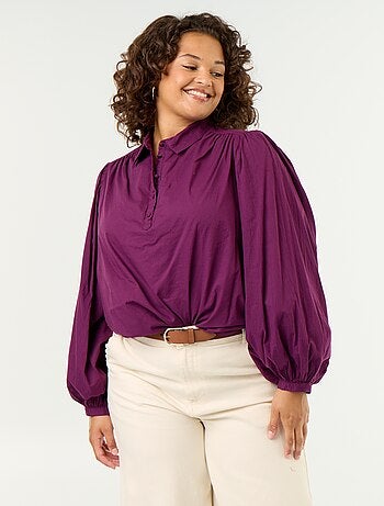 Camicia con maniche a palloncino
