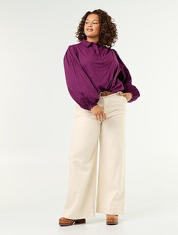 Camicia con maniche a palloncino