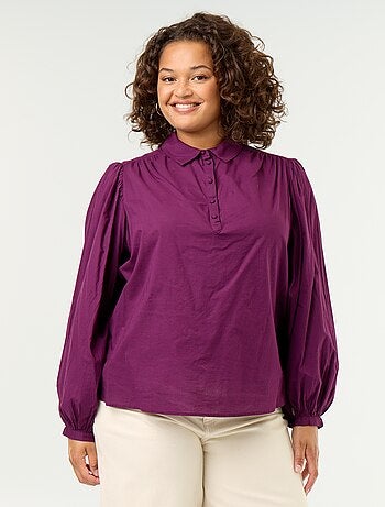 Camicia con maniche a palloncino