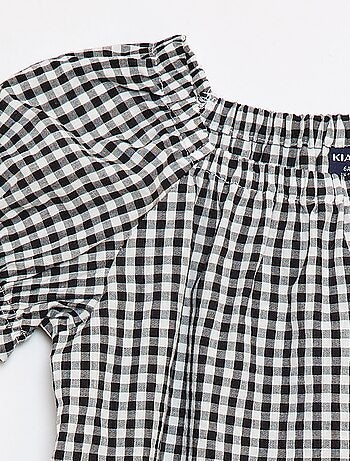 Camicetta con scollo e fondo manica elasticizzati - Collezione facile da indossare