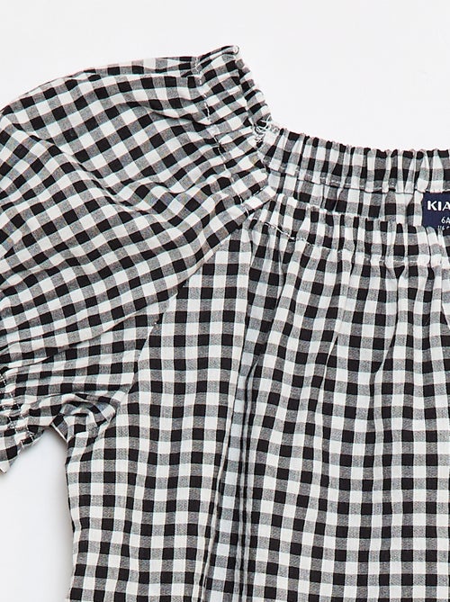 Camicetta con scollo e fondo manica elasticizzati - Collezione facile da indossare - Kiabi