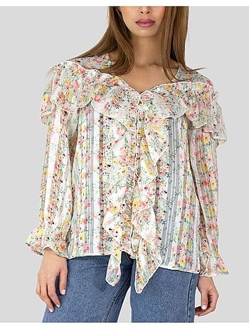camicetta con stampa floreale Kebello