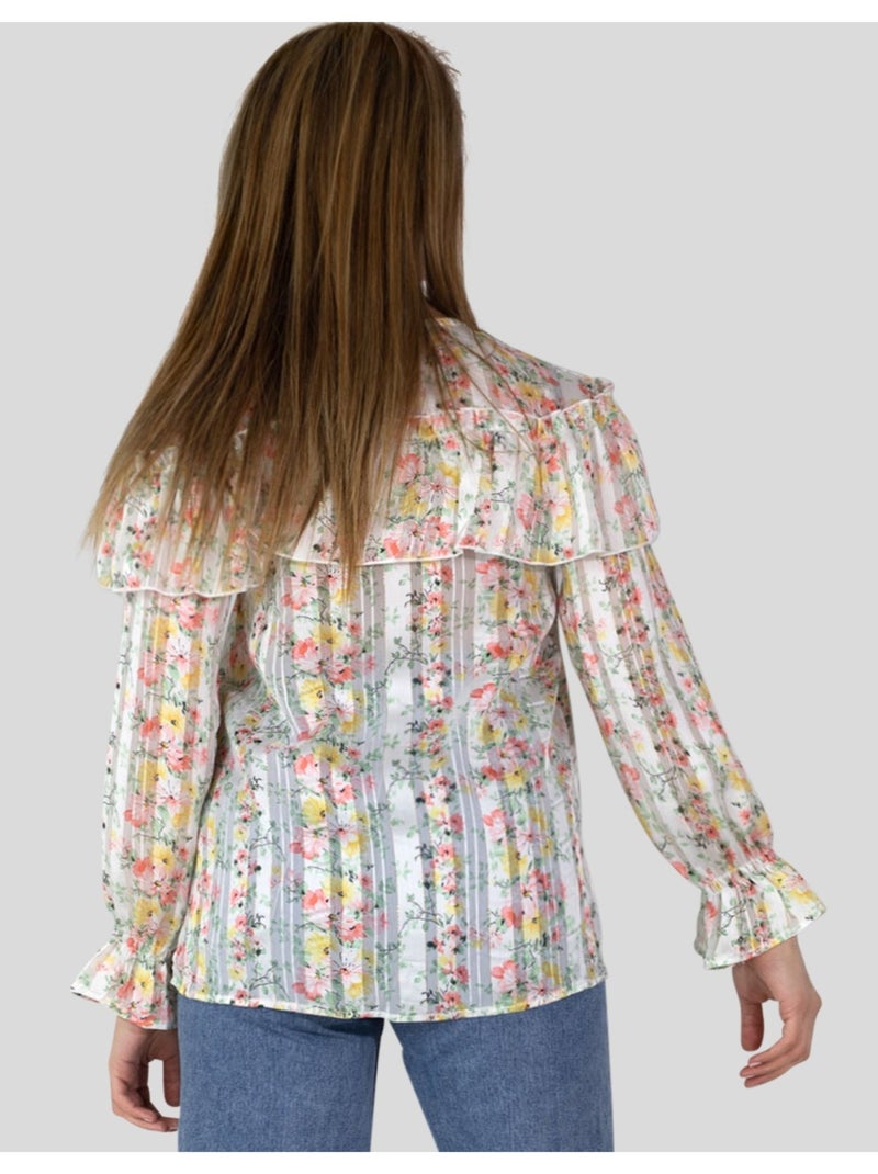 camicetta con stampa floreale Kebello Bianco - Kiabi