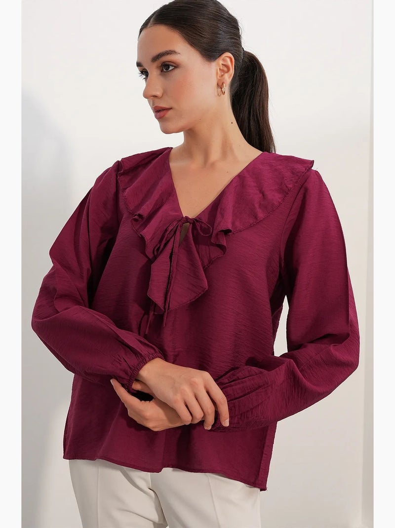Camicetta da donna in misto viscosa bdart Rosso bordeaux - Kiabi