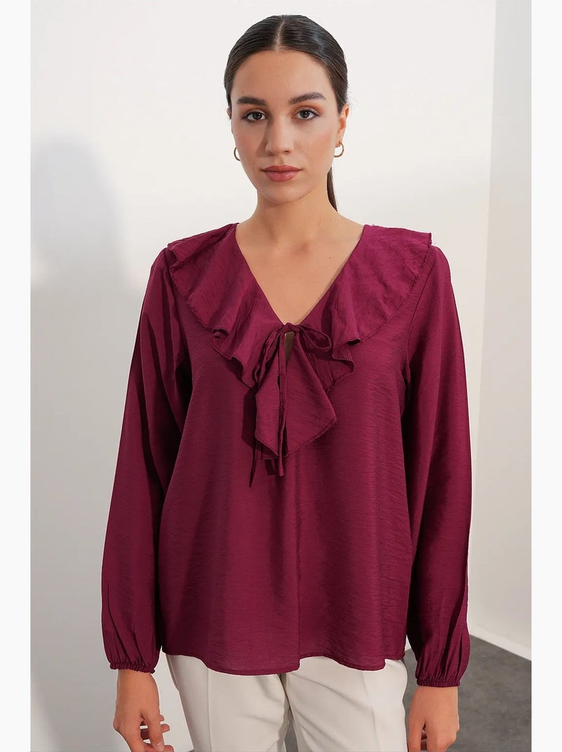 Camicetta da donna in misto viscosa bdart Rosso bordeaux - Kiabi