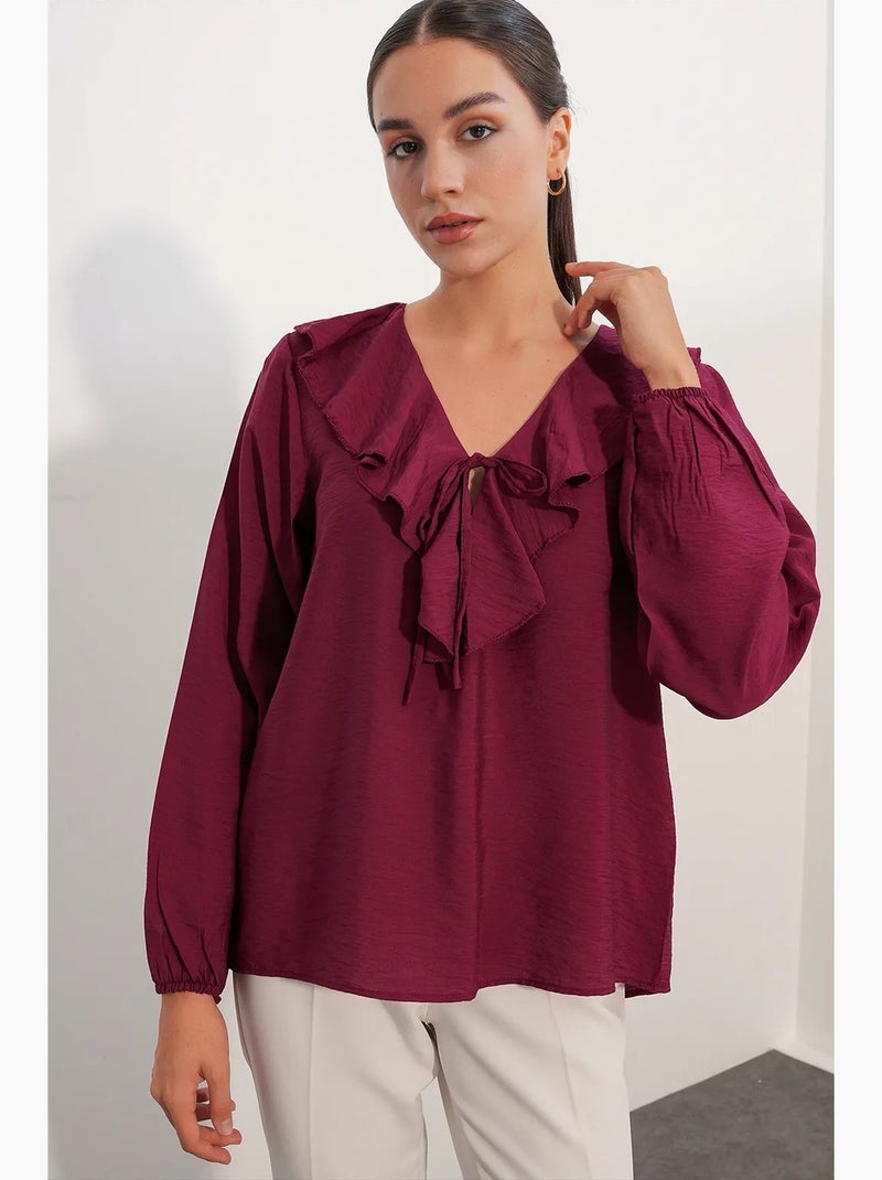 Camicetta da donna in misto viscosa bdart Rosso bordeaux - Kiabi