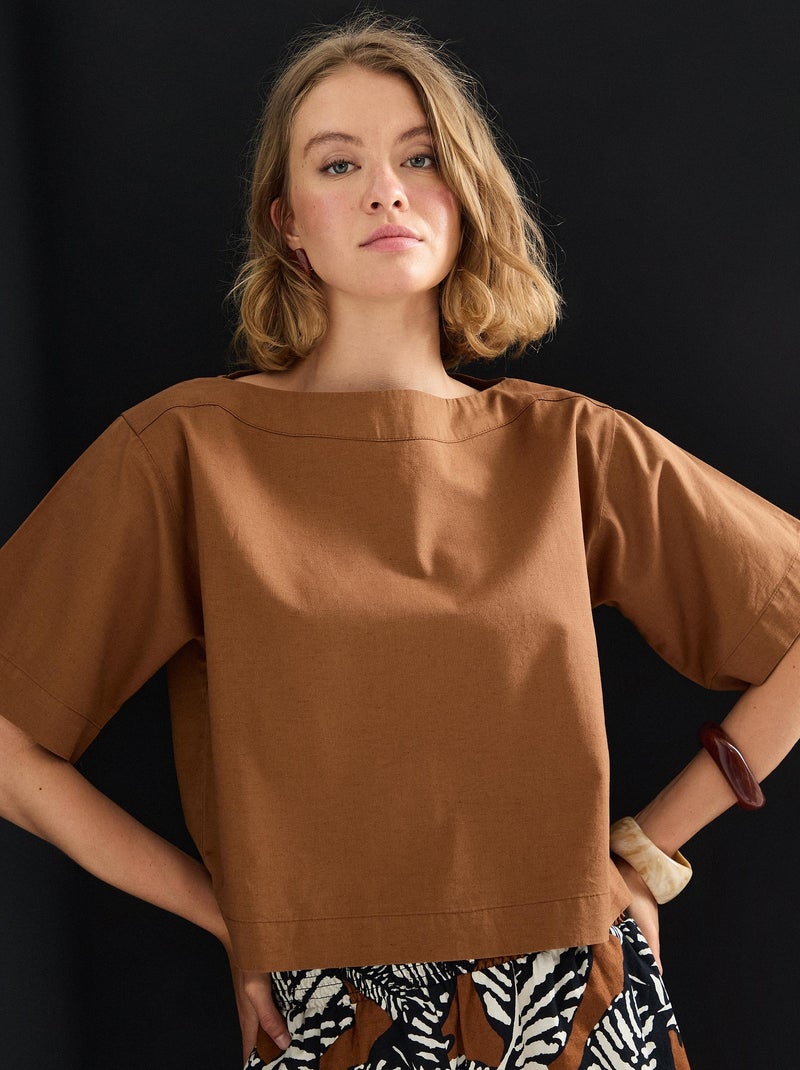 Camicetta di lino, MO Fashion Marrone - Kiabi