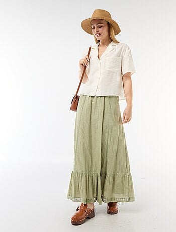 Camicia fluida a maniche corte