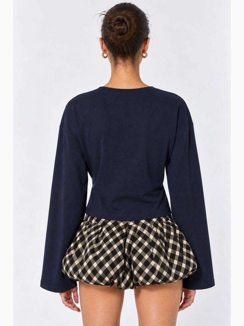 Camicetta in cotone ed elastan busem Blu marino - Kiabi