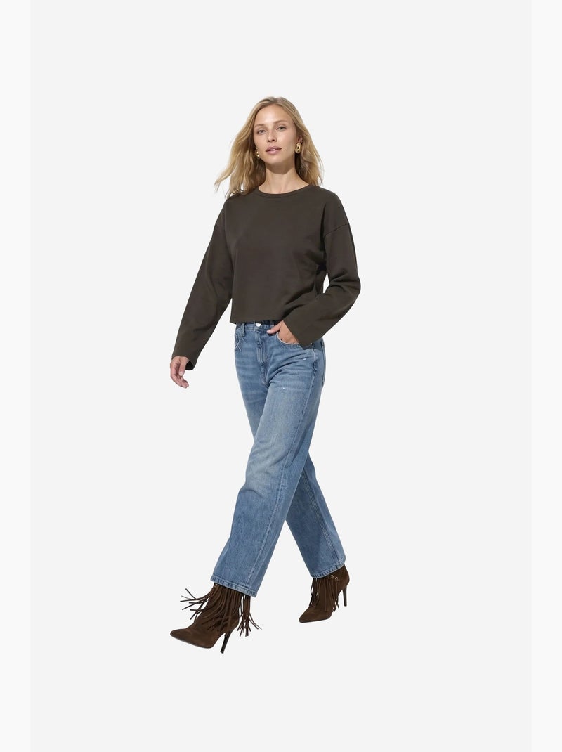 Camicetta in cotone ed elastan busem Marrone cioccolato - Kiabi
