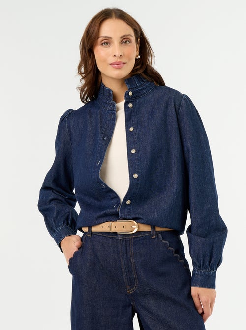 Camicetta in denim con collo a balze - Kiabi Camicetta in denim con collo a balze - Kiabi