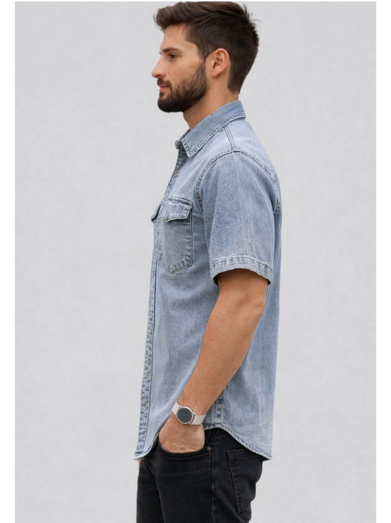Camicetta in denim Kebello Blu cielo - Kiabi