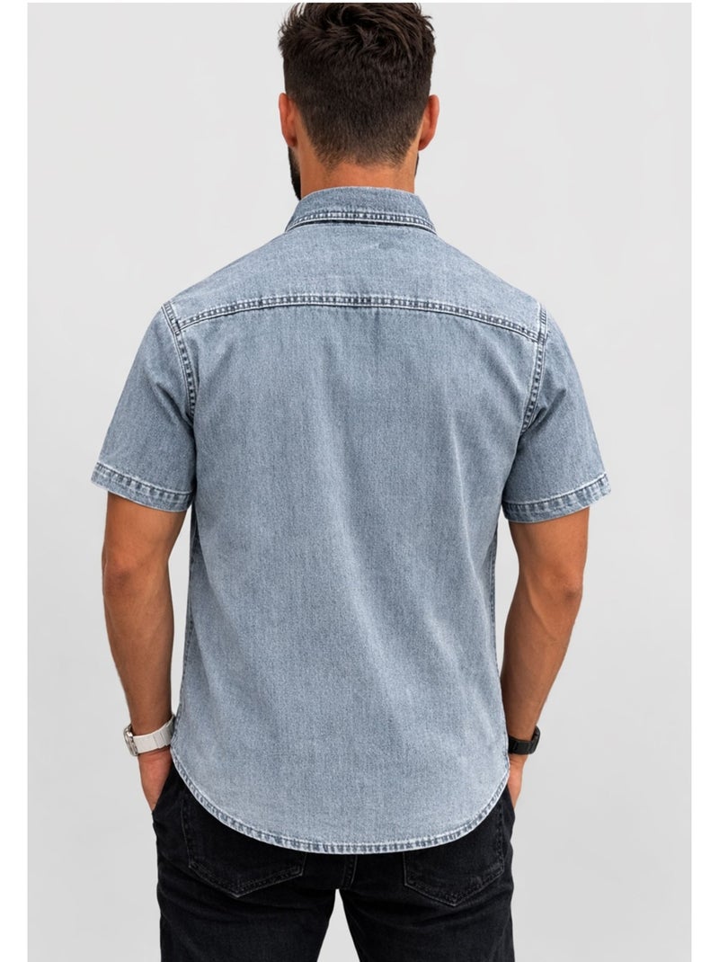 Camicetta in denim Kebello Blu cielo - Kiabi