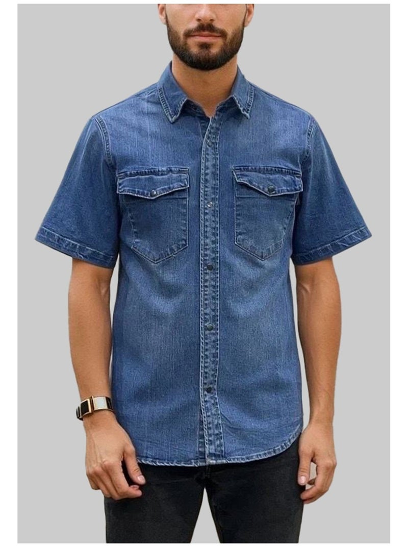 Camicetta in denim Kebello Blu - Kiabi