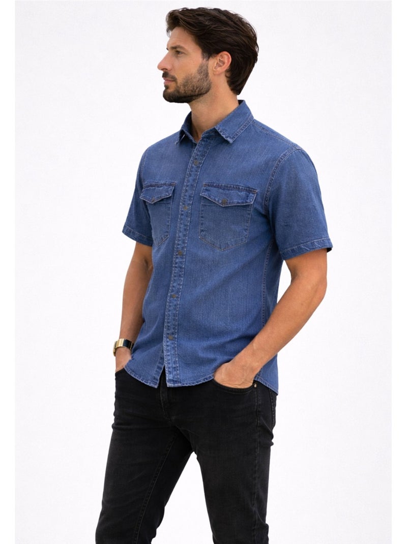 Camicetta in denim Kebello Blu - Kiabi