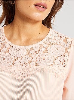 Camicetta in pizzo con pieghe - Kiabi