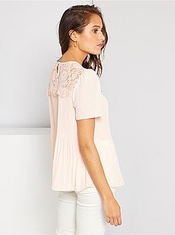 Camicetta in pizzo con pieghe - Kiabi