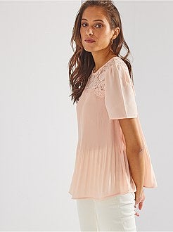 Camicetta in pizzo con pieghe - Kiabi