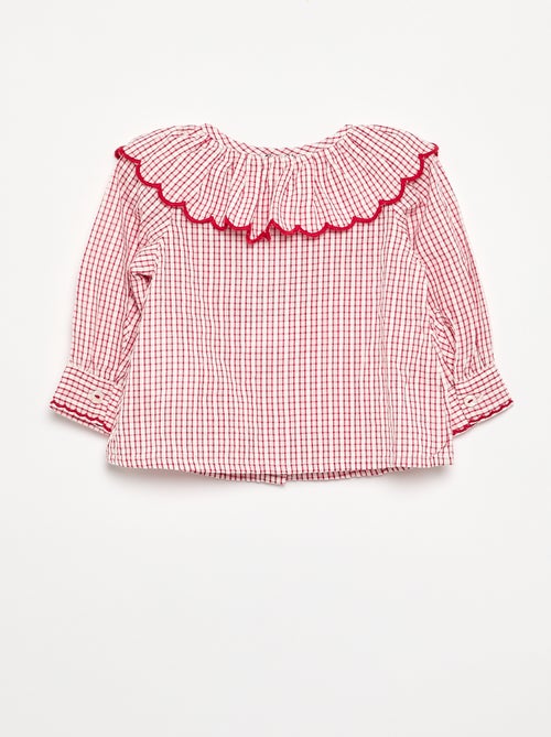 Camicetta in voile di cotone con colletto Claudine - Kiabi