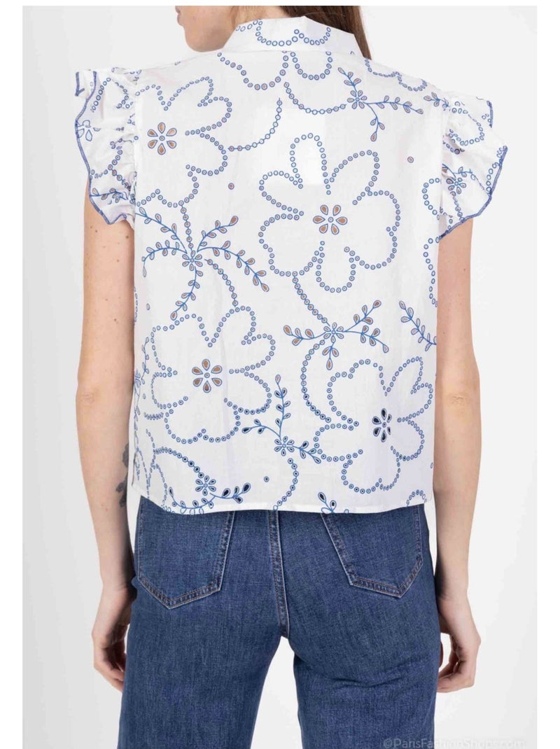 Camicetta Kebello Bianco Blu - Kiabi