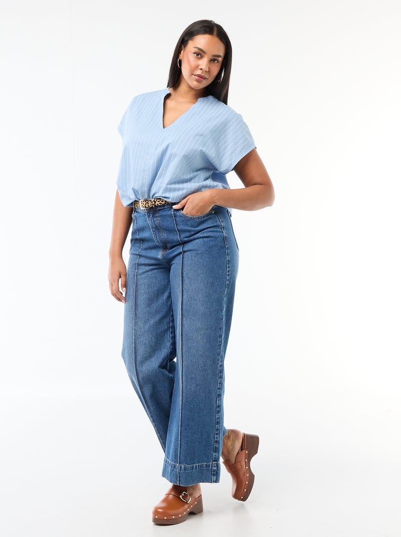 Camicetta leggera a maniche corte Blu - Kiabi