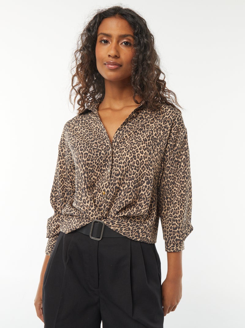 Camicetta morbida Beige - Kiabi