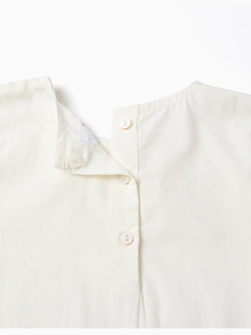 Camicetta popeline a manica lunga con pieghe frontali - Kiabi