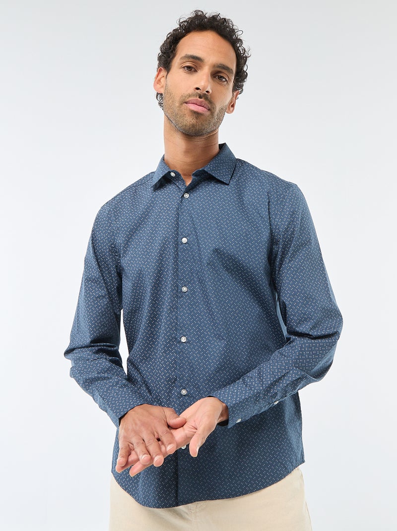 Camicetta regular a pois Blu - Kiabi