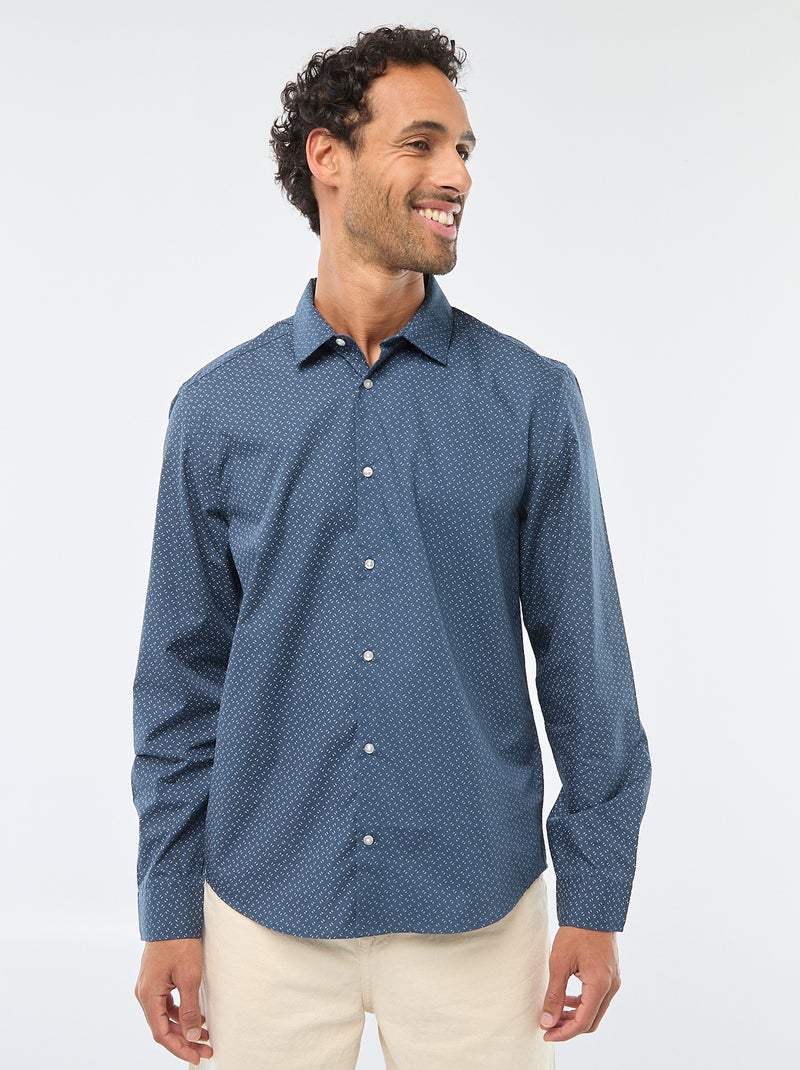 Camicetta regular a pois Blu - Kiabi