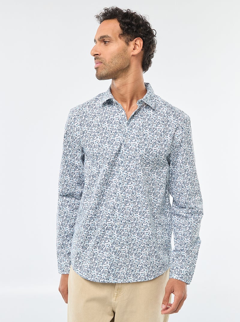 Camicetta regular a pois Blu - Kiabi