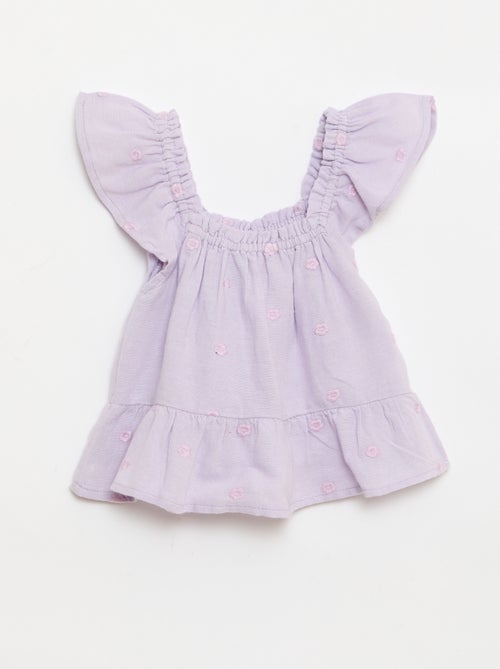 Camicetta ricamata senza maniche - Kiabi