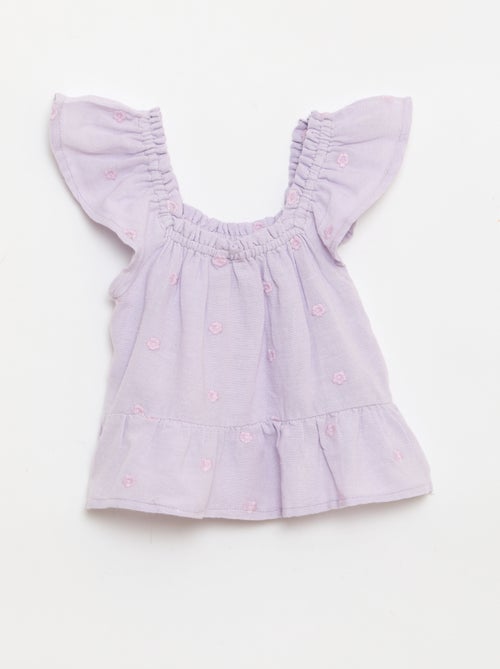 Camicetta ricamata senza maniche - Kiabi