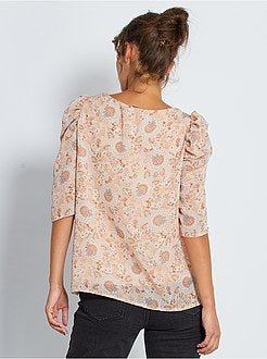 Camicetta stampata con maniche a sbuffo - Kiabi