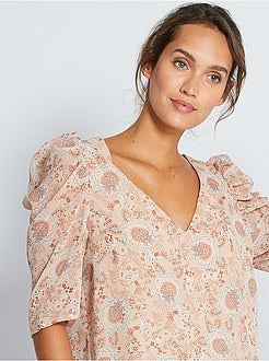 Camicetta stampata con maniche a sbuffo - Kiabi