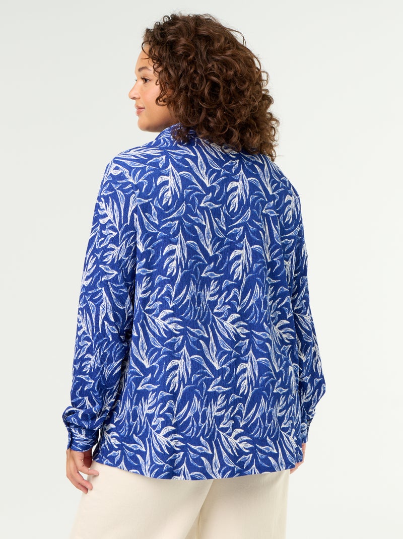 Camicetta stampata in crêpe Blu - Kiabi