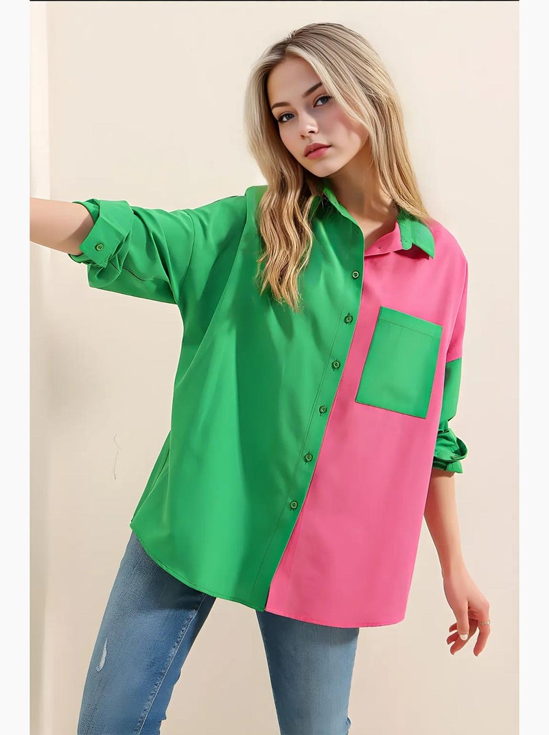Camicia a blocchi di colore bdart Verde - Kiabi
