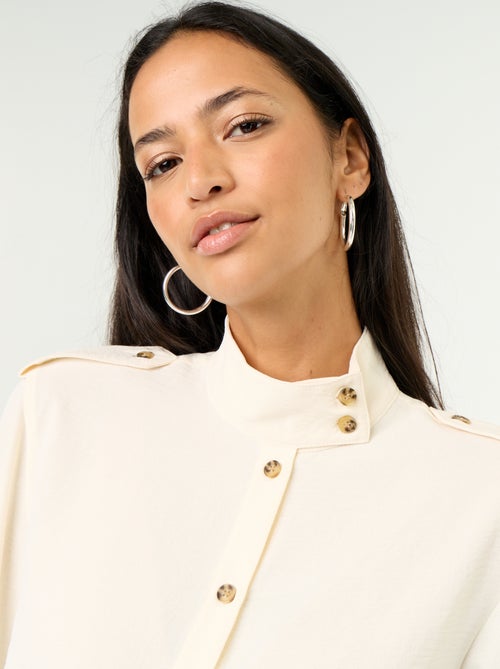 Camicia a collo alto e inserti sulle spalle - Kiabi