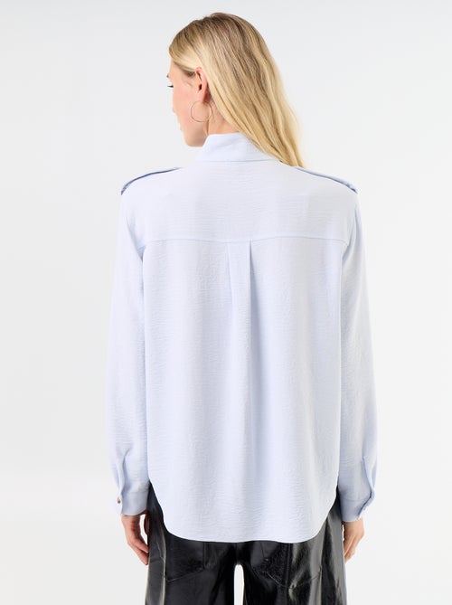 Camicia a collo alto e inserti sulle spalle - Kiabi Camicia a collo alto e inserti sulle spalle - Kiabi
