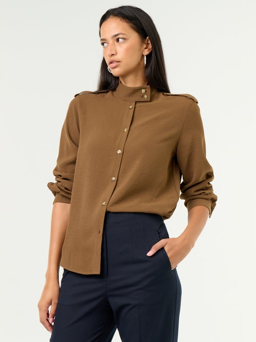 Camicia a collo alto e inserti sulle spalle - Kiabi Camicia a collo alto e inserti sulle spalle - Kiabi