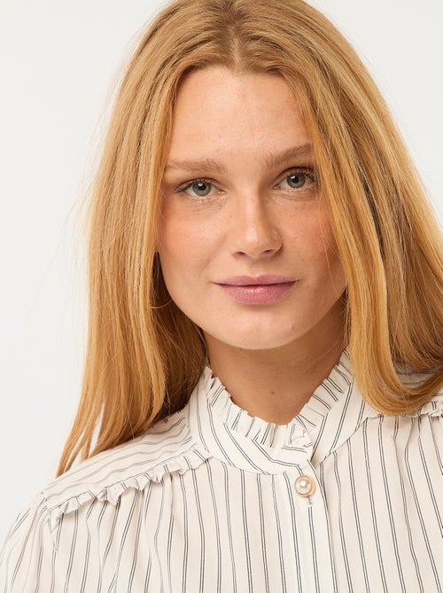 Camicia a fantasia con bottone decorativo sul collo - Kiabi