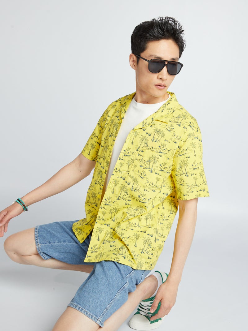 Camicia a fiori GIALLO - Kiabi