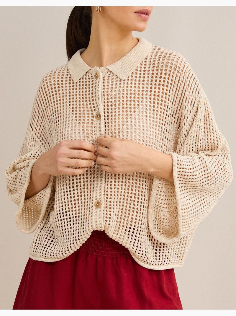 Camicia a maglia, mo fashion Beige - Kiabi