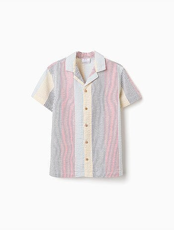 Camicia a manica corta in cotone a righe You&Me